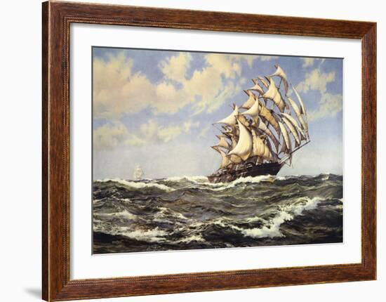 Wind In Her Sails-Montague Dawson-Framed Premium Giclee Print