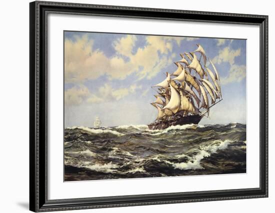 Wind In Her Sails-Montague Dawson-Framed Premium Giclee Print