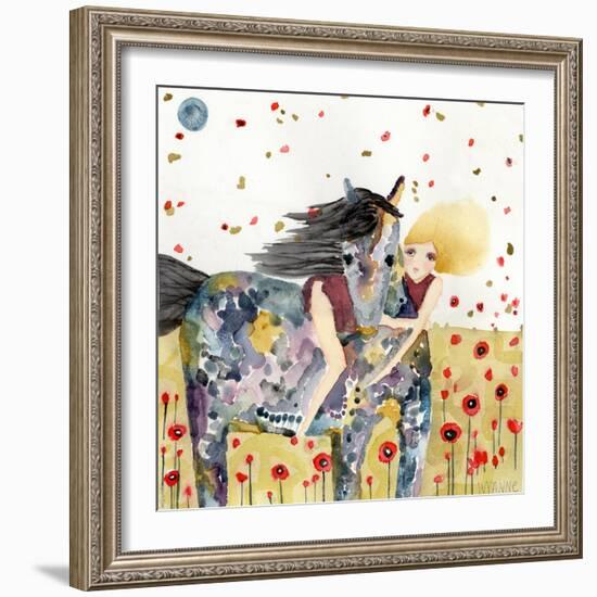 Wind in the Poppy Field-Wyanne-Framed Giclee Print