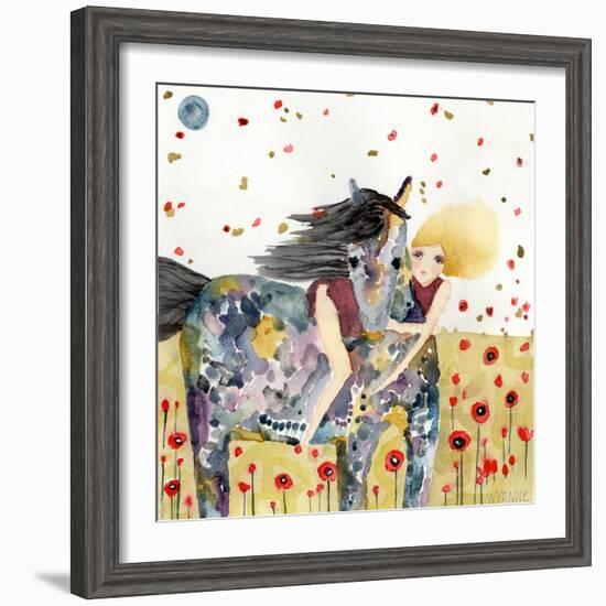 Wind in the Poppy Field-Wyanne-Framed Giclee Print