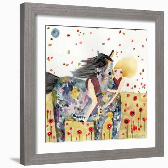 Wind in the Poppy Field-Wyanne-Framed Giclee Print