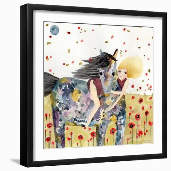Wind in the Poppy Field-Wyanne-Framed Giclee Print