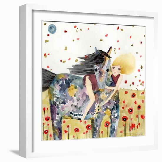 Wind in the Poppy Field-Wyanne-Framed Giclee Print