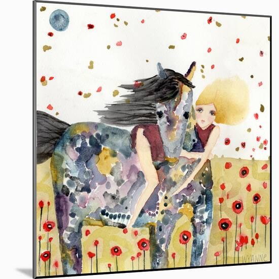 Wind in the Poppy Field-Wyanne-Mounted Giclee Print