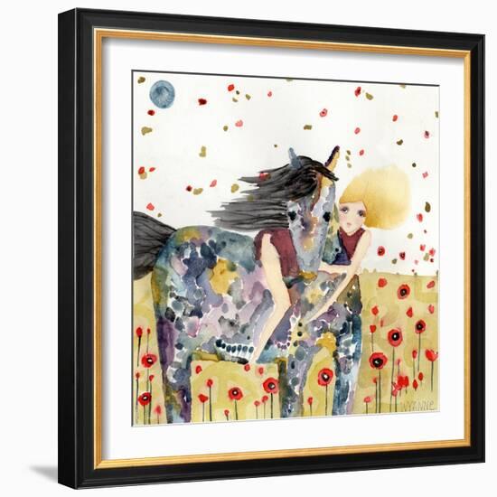 Wind in the Poppy Field-Wyanne-Framed Giclee Print