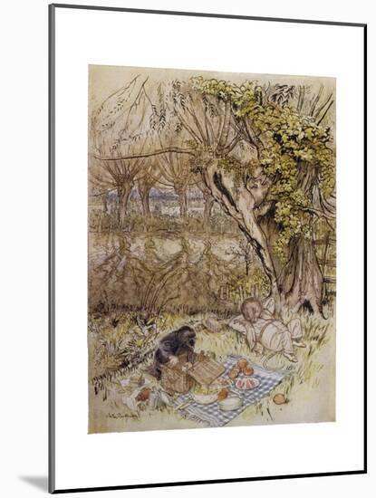 Wind in Willows, Grahame-Arthur Rackham-Mounted Giclee Print