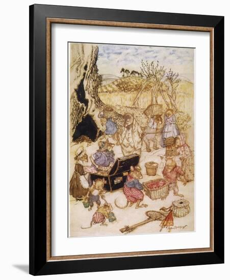 Wind in Willows, Mice-Arthur Rackham-Framed Photographic Print