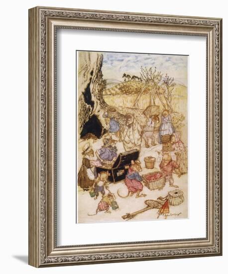 Wind in Willows, Mice-Arthur Rackham-Framed Photographic Print