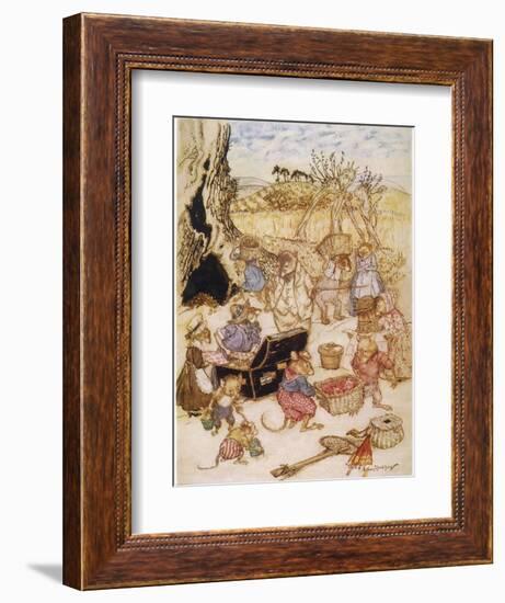 Wind in Willows, Mice-Arthur Rackham-Framed Photographic Print