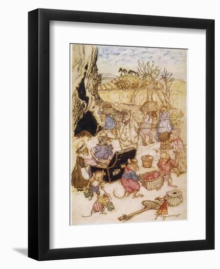 Wind in Willows, Mice-Arthur Rackham-Framed Photographic Print