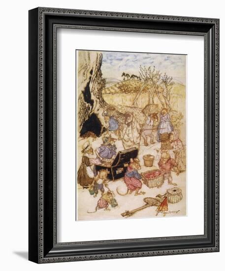 Wind in Willows, Mice-Arthur Rackham-Framed Photographic Print