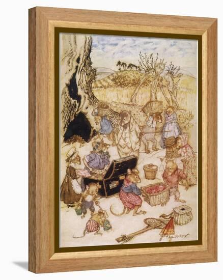 Wind in Willows, Mice-Arthur Rackham-Framed Premier Image Canvas