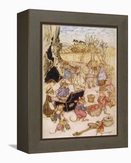 Wind in Willows, Mice-Arthur Rackham-Framed Premier Image Canvas