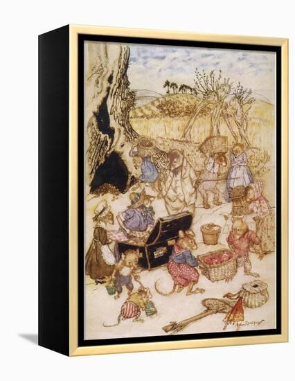 Wind in Willows, Mice-Arthur Rackham-Framed Premier Image Canvas