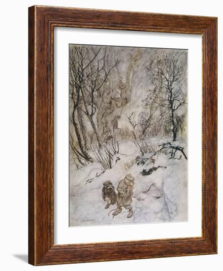 Wind in Willows, Rat Snow-Arthur Rackham-Framed Photographic Print