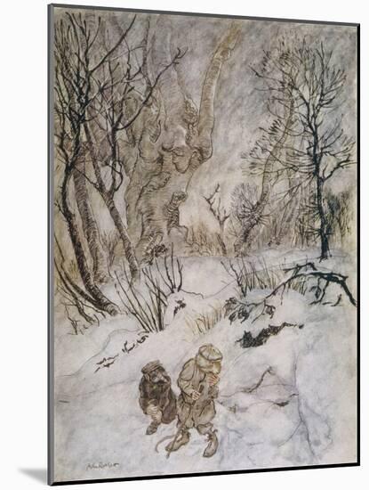 Wind in Willows, Rat Snow-Arthur Rackham-Mounted Photographic Print