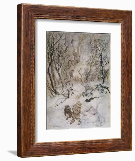 Wind in Willows, Rat Snow-Arthur Rackham-Framed Photographic Print