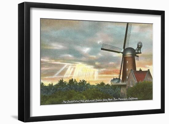 Wind Mill, Golden Gate Park, San Francisco, California-null-Framed Art Print