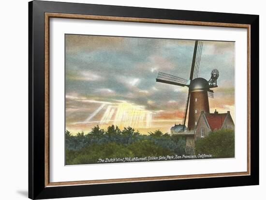 Wind Mill, Golden Gate Park, San Francisco, California-null-Framed Art Print