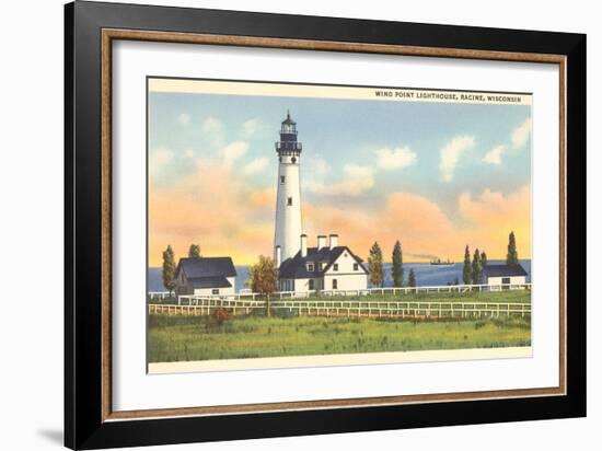 Wind Point Lighthouse, Racine, Wisconsin-null-Framed Art Print