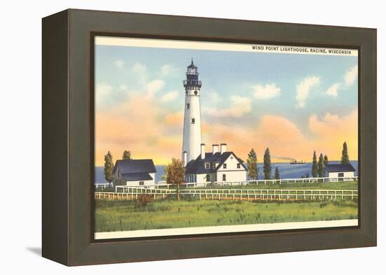 Wind Point Lighthouse, Racine, Wisconsin-null-Framed Stretched Canvas