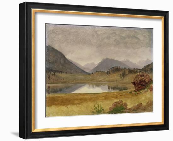 Wind River Country, C.1860 (Oil and Paper Laid on Board)-Albert Bierstadt-Framed Giclee Print