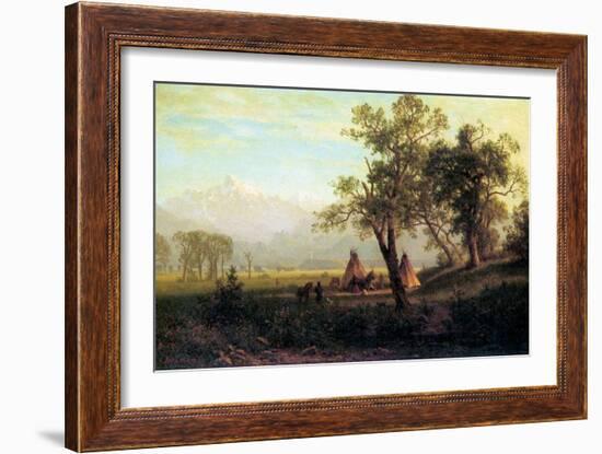 Wind River Mountains in Nebraska-Albert Bierstadt-Framed Art Print