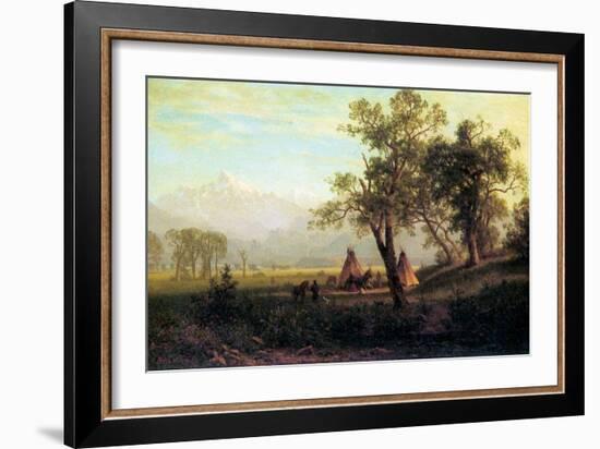 Wind River Mountains in Nebraska-Albert Bierstadt-Framed Art Print