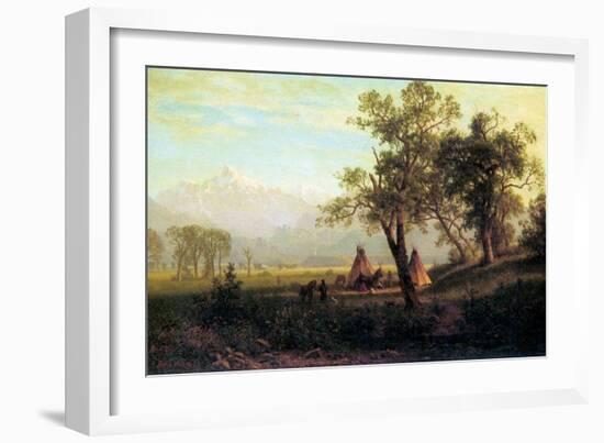 Wind River Mountains in Nebraska-Albert Bierstadt-Framed Art Print