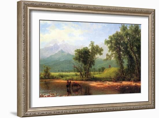 Wind River Mountains, Landscape in Wyoming-Albert Bierstadt-Framed Art Print