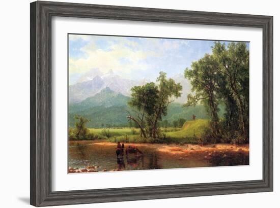 Wind River Mountains, Landscape in Wyoming-Albert Bierstadt-Framed Art Print