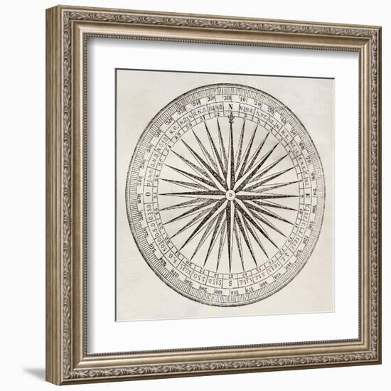 Wind Rose Old Illustration-marzolino-Framed Art Print