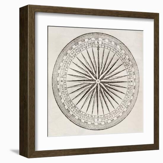 Wind Rose Old Illustration-marzolino-Framed Art Print