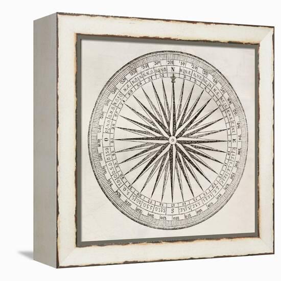 Wind Rose Old Illustration-marzolino-Framed Stretched Canvas