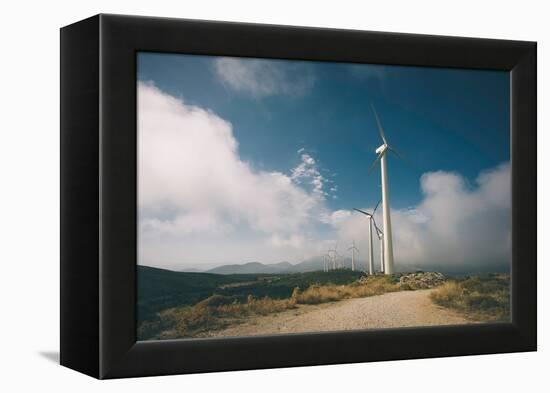 Wind Turbine-Clive Nolan-Framed Premier Image Canvas