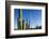 Wind Turbines and Cactus at Aruba-null-Framed Photographic Print