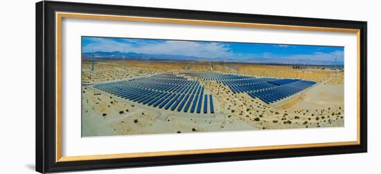 Wind Turbines and Solar Panels, Palm Springs, Riverside County, California, USA-null-Framed Photographic Print