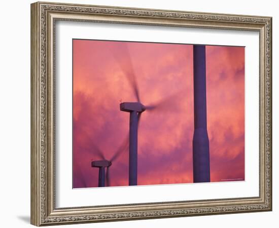 Wind Turbines at the Stateline Wind Project, Walla Walla County, Washington, USA-Brent Bergherm-Framed Photographic Print