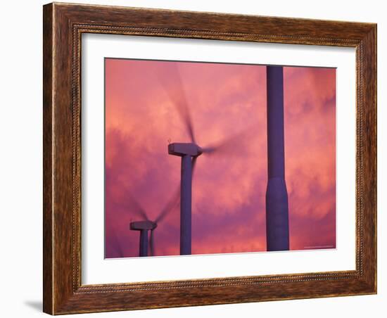 Wind Turbines at the Stateline Wind Project, Walla Walla County, Washington, USA-Brent Bergherm-Framed Photographic Print