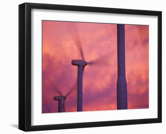 Wind Turbines at the Stateline Wind Project, Walla Walla County, Washington, USA-Brent Bergherm-Framed Photographic Print