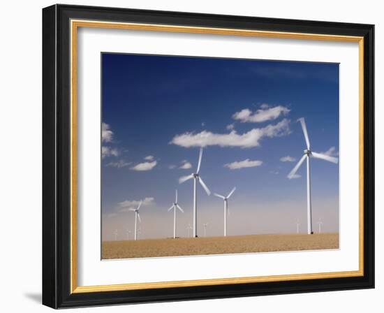 Wind Turbines for Generating Electricity, Two Buttes, Colorado, Usa, February 2006-Rolf Nussbaumer-Framed Photographic Print