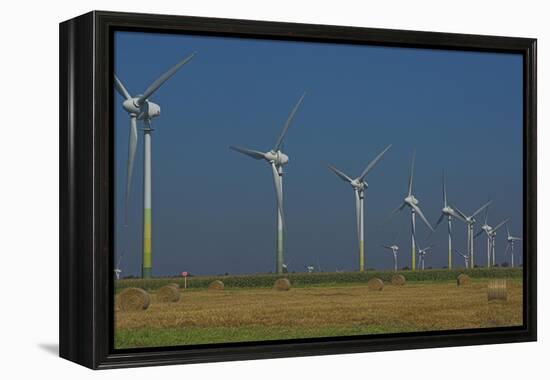 Wind Turbines, Lower Saxony, Germany-Charles Bowman-Framed Premier Image Canvas