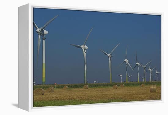 Wind Turbines, Lower Saxony, Germany-Charles Bowman-Framed Premier Image Canvas