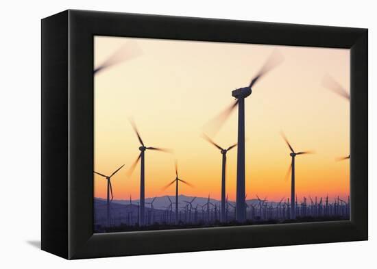 Wind Turbines near Palm Springs.-Jon Hicks-Framed Premier Image Canvas