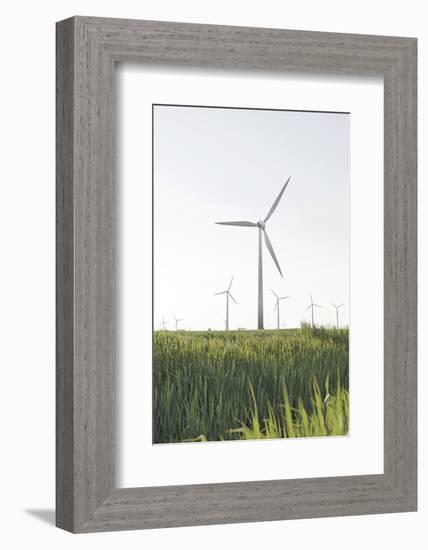 Wind Turbines, Wind Power Station, Renewable Energy, Wind Park, Parish Kronprinzenkoog-Axel Schmies-Framed Photographic Print