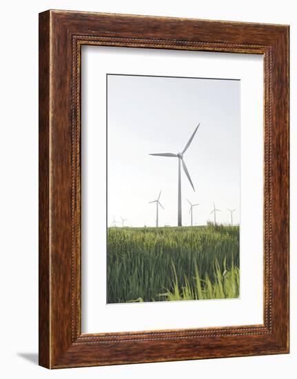 Wind Turbines, Wind Power Station, Renewable Energy, Wind Park, Parish Kronprinzenkoog-Axel Schmies-Framed Photographic Print