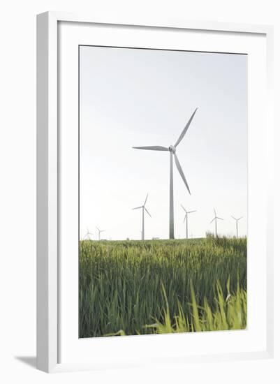Wind Turbines, Wind Power Station, Renewable Energy, Wind Park, Parish Kronprinzenkoog-Axel Schmies-Framed Photographic Print