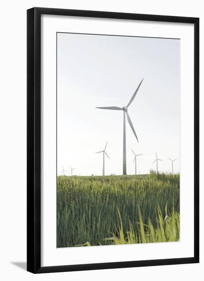 Wind Turbines, Wind Power Station, Renewable Energy, Wind Park, Parish Kronprinzenkoog-Axel Schmies-Framed Photographic Print