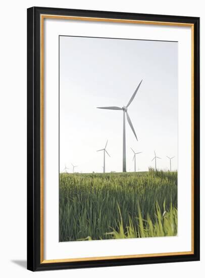 Wind Turbines, Wind Power Station, Renewable Energy, Wind Park, Parish Kronprinzenkoog-Axel Schmies-Framed Photographic Print