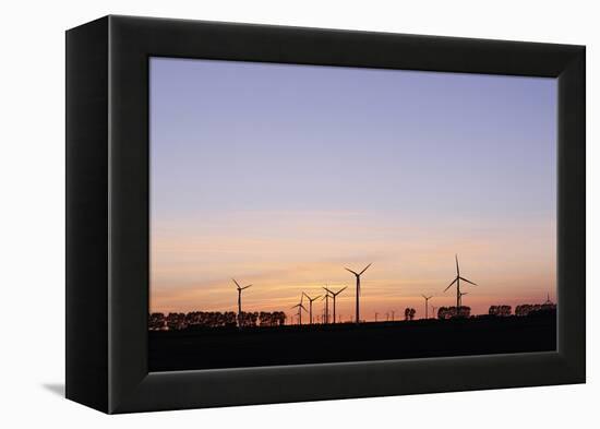 Wind Turbines, Wind Power Station, Renewable Energy, Wind Park, Parish Kronprinzenkoog-Axel Schmies-Framed Premier Image Canvas